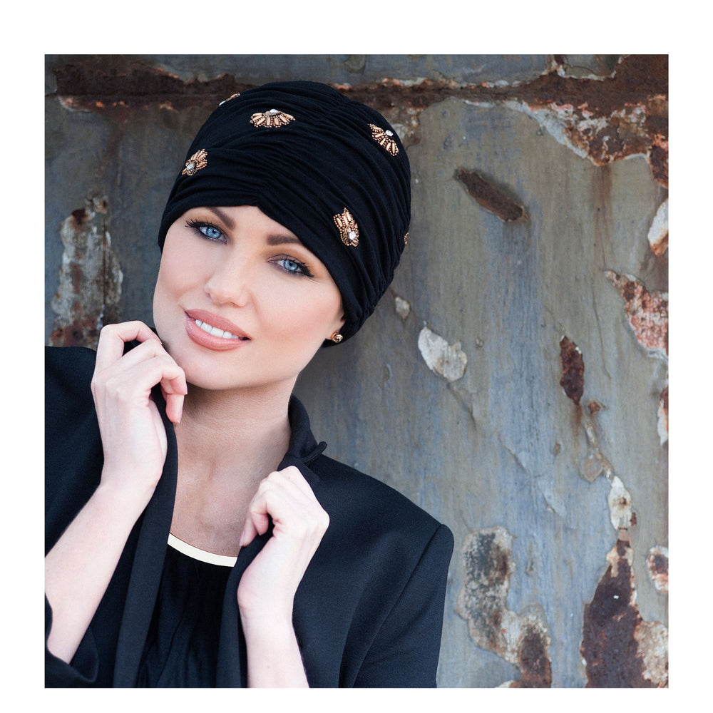 Diamond Turban - Black Golden Shell