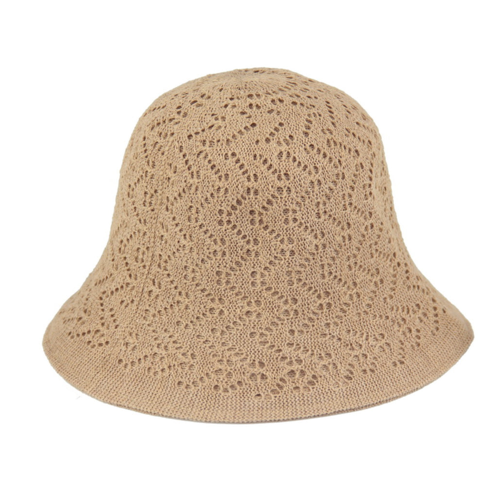 Lace/Plain Bucket Hat Blue