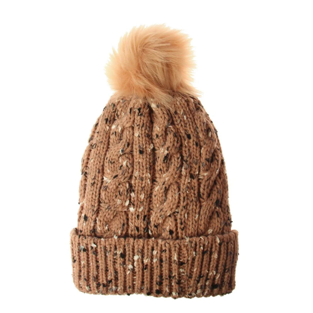 Textured Fleece Lined Beanie Black
