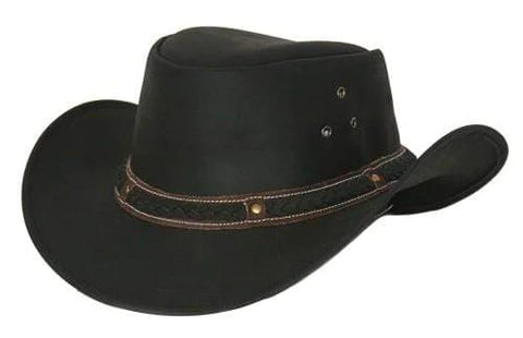 Wagga Wagga Leather Hat Chocolate