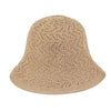 Lace and Plain Bucket Hat Taupe